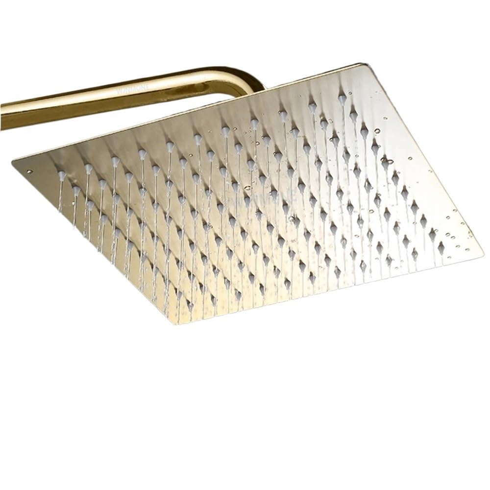 Pomme de douche or brossé 8" ciel de pluie en acier inoxydable 304