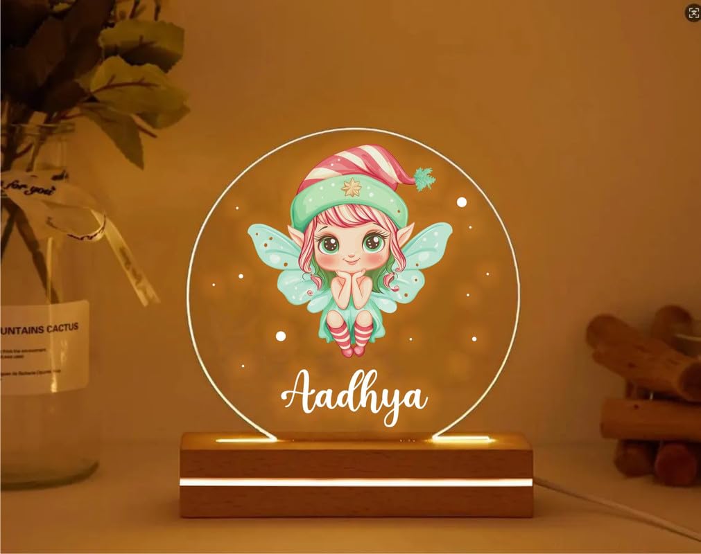 THE GRANDEUR Acrylic Customised LED Lamp, Gift Items for Women, Men, Birthday Gift Girlfriend, Kids, Friend, Return Gift Kids Birthday, Personalised Gift Girls Boys, Transparent