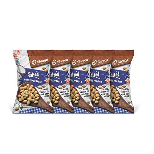Image of SHREGO Salted Roasted Peanuts, Healthy Namkeen and Snacks, Pack of 5, 800G (5X160G)