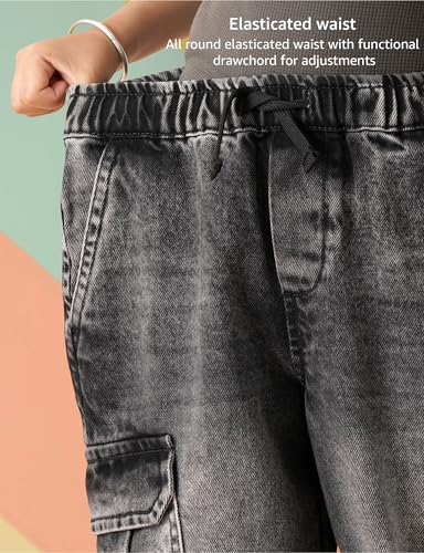 Image of Amazon Brand - Symbol Boy's Relaxed Cargo Jogger Jeans