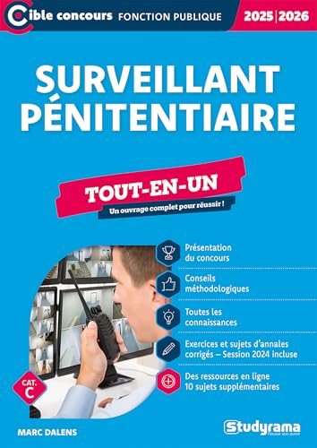 livre Surveillant pénitentiaire - Tout-en-un - Catégorie C - Concours 2025-2026