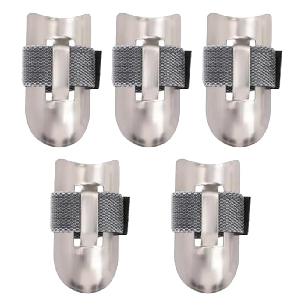 CTRLZS Stainless Steel Finger Guard,Finger Protectors Finger Guards for Cutting Food,Multifunctional Finger Hand Protector 5PCS