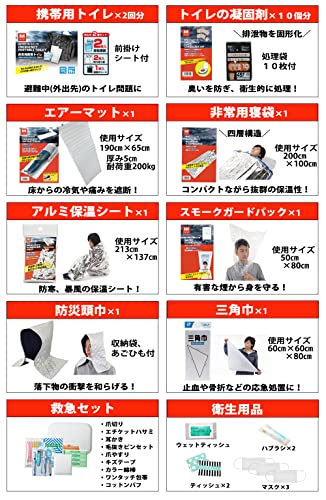 HIH ハザードリュック 36点セット リュックタイプの防災セッ