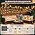 100FT Solar String Lights Outdoor Waterproof with Remote & Timer, LED Shatterproof ST38 Bulbs, USB & Solar Powered Patio Lights for Backyard, Porch, Garden, Wedding, Christmas Decor