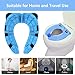 Potty Training Seat for Toddler Kids Boys & Girls, TYRY.HU Portable Toilet Seat with Ergonomic Backrest Fits Most Toilets, Upgraded Soft EVA Non-Slip Secure Easy to Clean Travel Toilet Seat,Blue