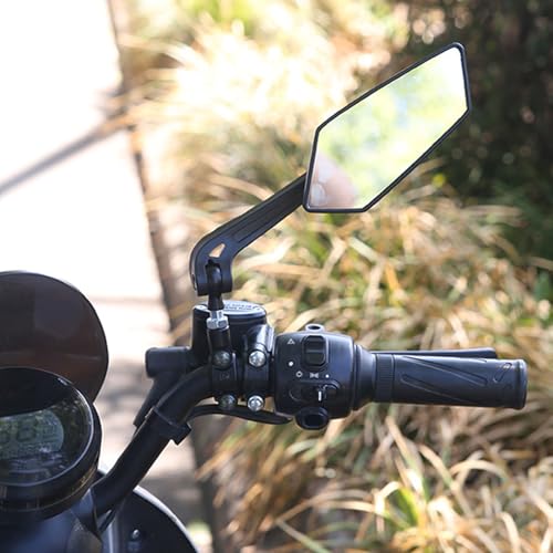 Espejo retrovisor de moto manillar plegable con amortiguador giratorio multiangular estable 7