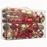baumkugeln Einfach zu bedienen: Jeder Weihnachtsbaumkugel kommt mit einem Befestigungsschnur zum Aufhängen, geeignet Für Innen- und Außenbereich. Sie sind leicht und werden die Zweige Ihres Baumes nicht beschädigen