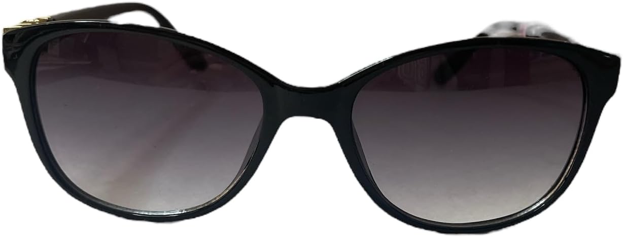 Foster Grant Petite Women's Black Sunglass.Maxblock Butterfly Round Shape. 44990