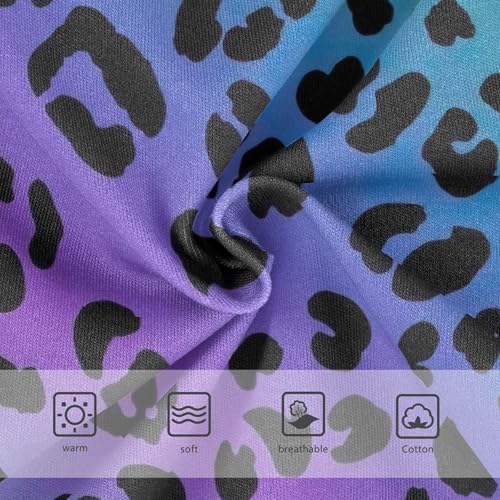 Cotton Girls Underwear Toddlers Black Leopard Spots Gradient Blue Girl Panties Cute Animal Briefs Underpants 2t3