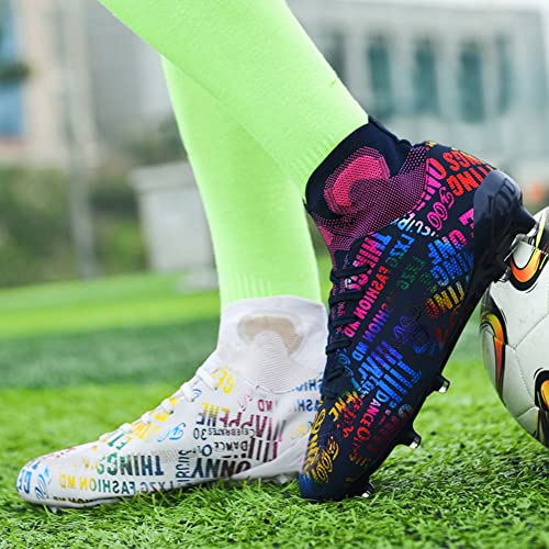 MAUGELY Men's Cleats Firm Ground Soccer Shoes Athletic Lightweight Running Outdoor Turf Comfortable Training Football Shoes2