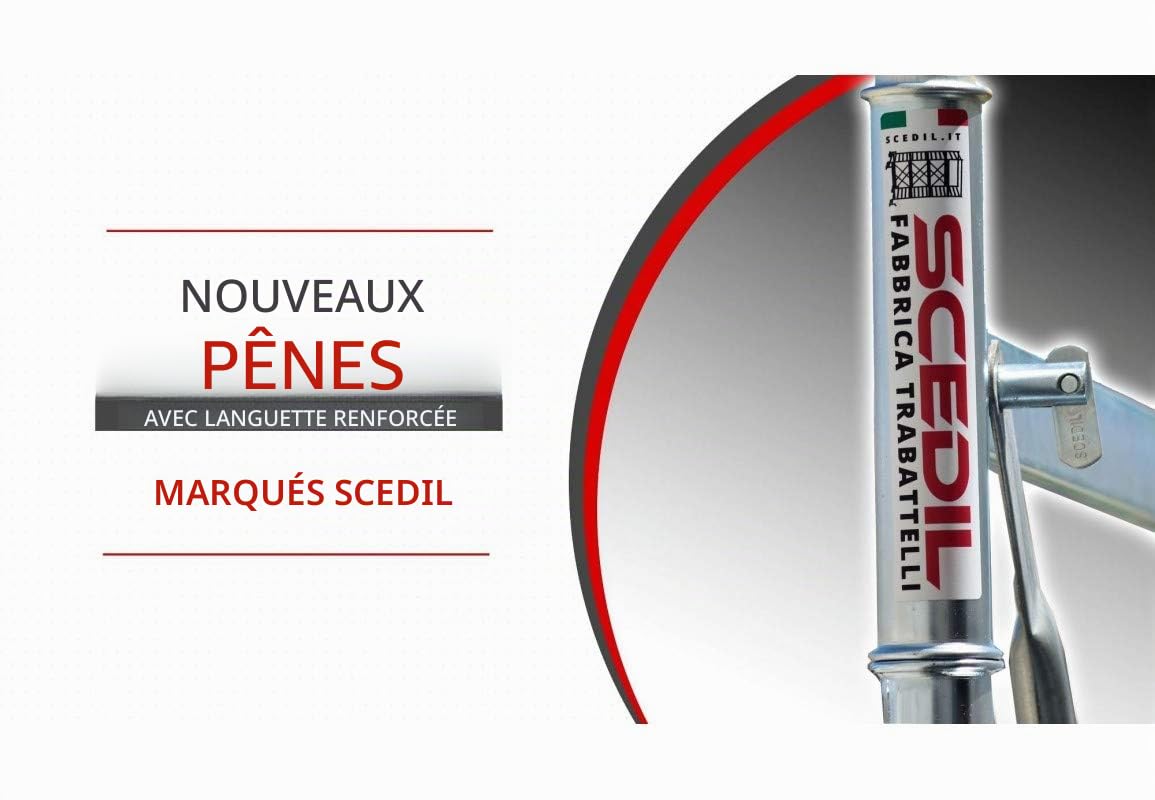 Échafaudage, hauteur de travail 5 m, en acier, série M4 LUX BASE ESTRAIBILE - fabriqué en Italie | SCEDIL