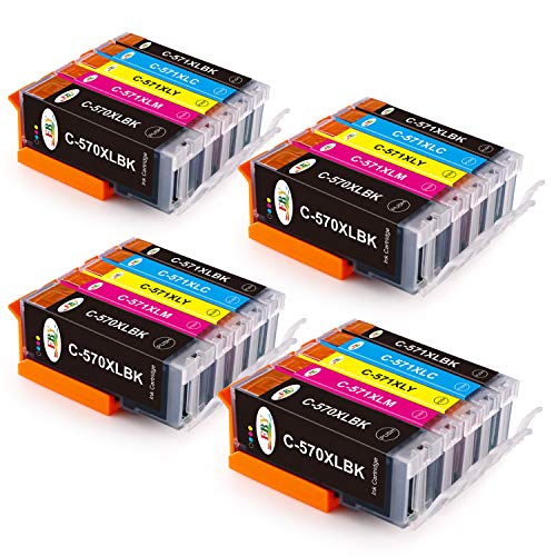 EBY Compatible Canon PGI-570XL CLI-571XL 570 XL 571 XL Cartouches d'encre pour Canon PIXMA MG5750 MG6850 TS5050 MG5753 MG5700 MG6853 MG5751 MG5752 MG6852 TS6050 TS5055 TS6051 TS6052 TS5051 MG6800