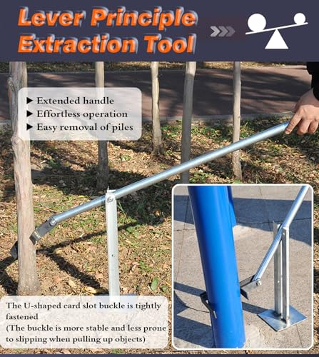 Extracteur de pieux en acier robuste avec griffe réglable