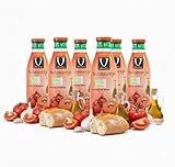 Villaolivo - Pack 6x1L Salmorejo 100% Natural | Receta Tradicional | Sin Conservantes ni Aditivos | Listo para Servir
