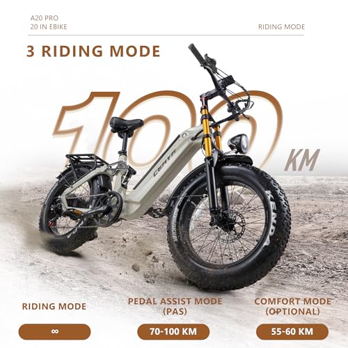 CEAYA EAYA Electric Bike,20 Inch Off-Road EBIKE,48V 20Ah Battery City ebike,60/80 KM Range,Dual Shock Absorbers,Hydraulic oil brakes,Electric Bicycle for Adults - Image 8