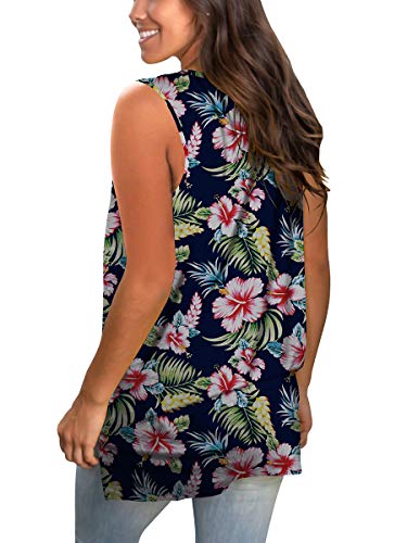 SAMPEEL Womens Summer Tank Tops Basic Tanks V Neck Sleeveless T Shirts Side Split4