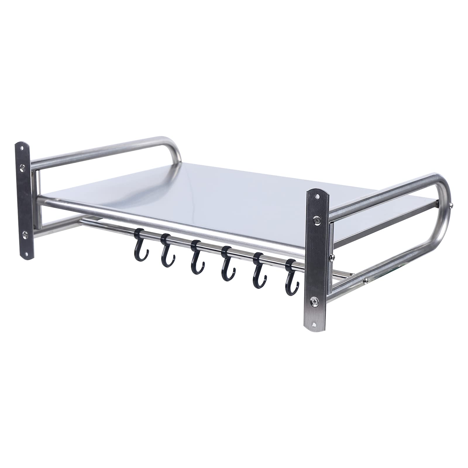 Estantería para microondas de acero inoxidable para montaje en pared para horno microondas, estantería de cocina, pared, horno, soporte de almacenamiento, montado en la pared, 30 kg