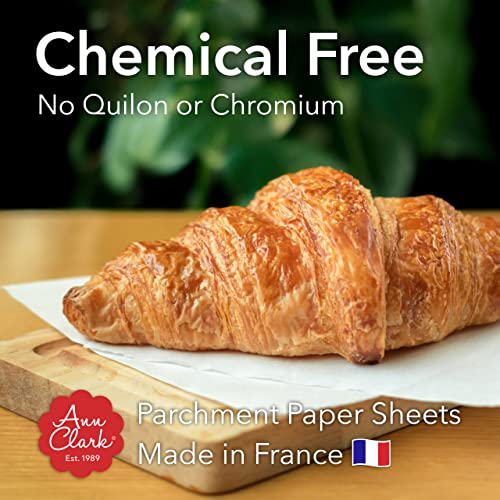 Ann Clark Cookie Cutters Parchment Paper Sheets for Baking, Made in France, Natural Nonstick 16" x 12" Precut 100 Sheets