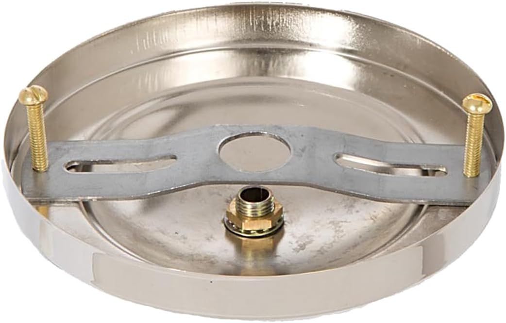 B&P Lamp® Nickel Ceiling Light Canopy Plate and Hardware Kit with Matching Finish