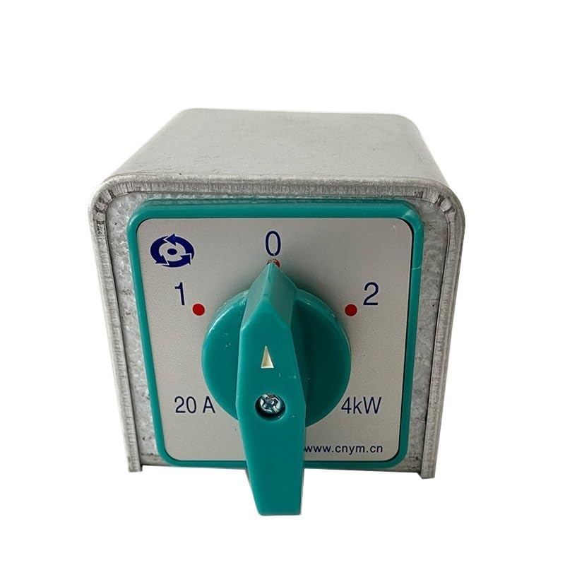 Manual Transfer Rotary Cam Switch 20A 4kw 4 Pole 3 Position with Iron Shell Protective Box Enclosure