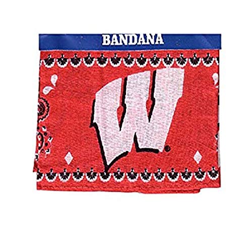 Game Day Outfitters NCAA Wisconsin Badgers Traditional Bandana, One Size, Multicolor