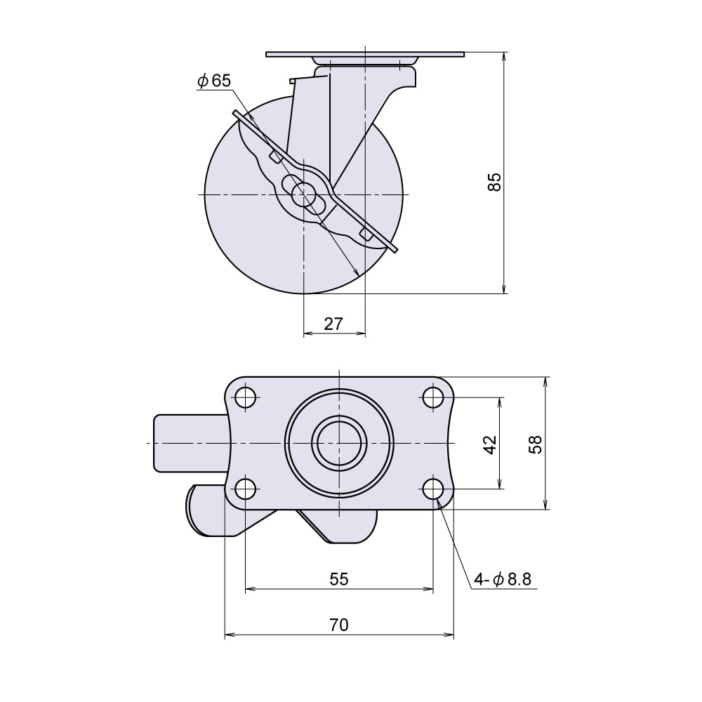 ジョー プリンス竹下 プレート式自在車 ウレタン車 ストッパー付 Kazchess Kz ジョー プリンス竹下 プレート式自在車 ウレタン車 ストッパー付 Kazchess Kz