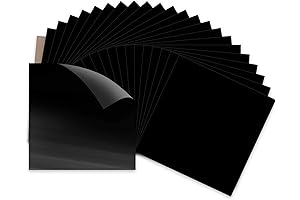 HTVRONT Black Heat Transfer Vinyl Bundle: 24 Pack Iron On Vinyl Sheets for T-Shirt