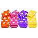 juDanzy girls polka dot 4 pack of baby leg warmers in pink aqua green & purple