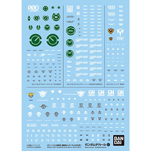Decalcomanie Gundam Decal 127 Bandai pour maquette de robot MS 00