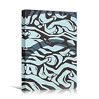 Canvas Wall Art Organic Arrangement Abstract Colorful Contemporary Hallway Mixed Media Multicolor Patterns - 12x18 inches