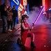 Cravonel RGB Light Up Saber Toy with Smoke Mist Effect, 7 Color Neon Lightsaber, Sound Effects and Impact Sensing, USB-C Rechargeable Toy Sword for Kids, 31.5 Inch