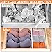 6 Pack Sock Underwear Drawer Organizer Dividers, 58 Cell Foldable Fabric Dresser Closet Organizers and Storage Bins for Clothing, Baby Clothes, Bra, Panty, Scarf, Ties (White)