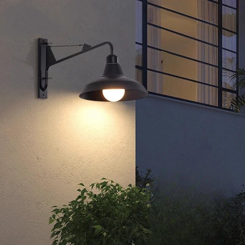 Lampe murale LED d'extérieur étanche de 60 cm avec bras oscillant rotatif E27 pour villa