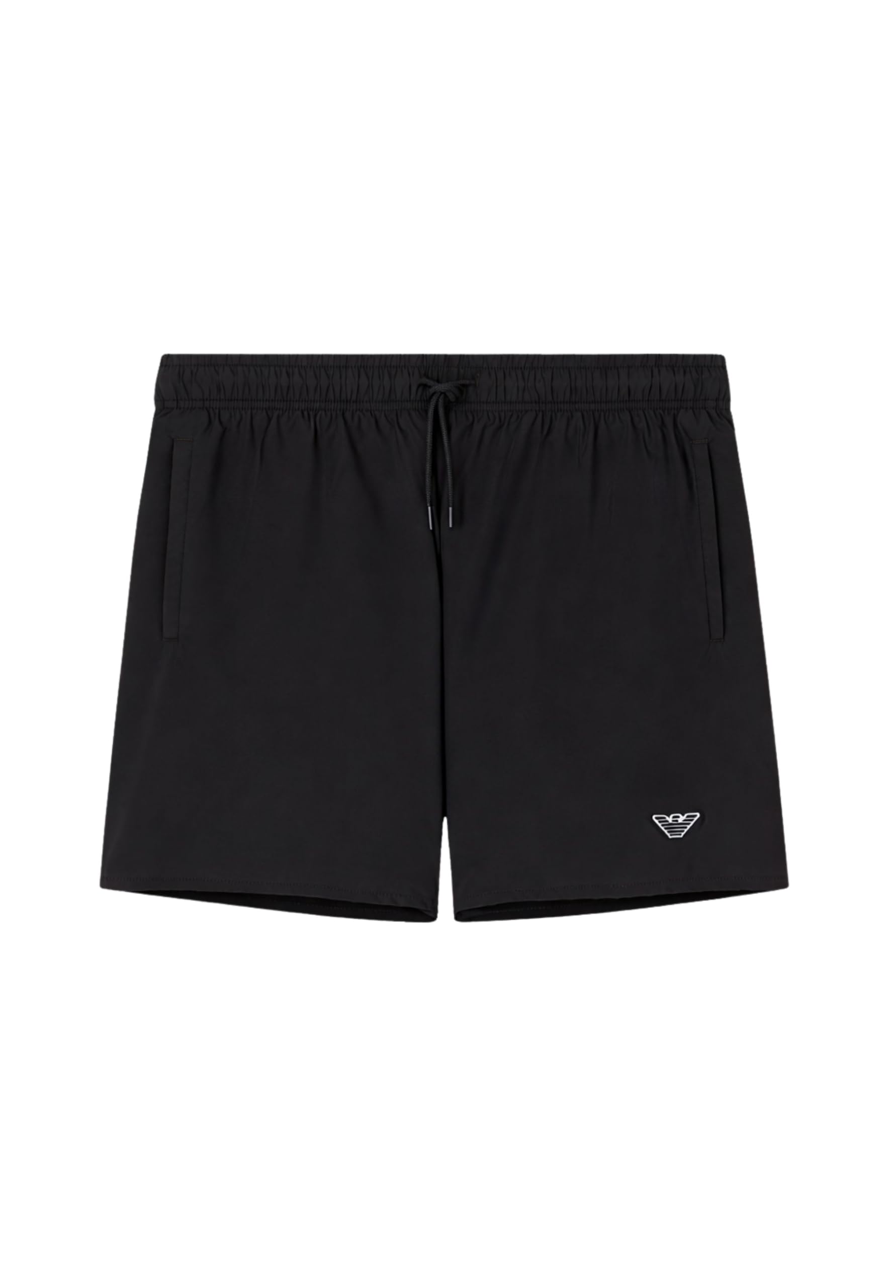 Emporio Armani Herren Straight Fit Badeshorts Mit Logo-Detail In Black Größe Extra Groß