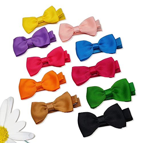 Baby Hair Clips And Baby Hair Ties Kit,Ayesha 80 Pcs Baby Hair Bows Clips 300 Pcs Baby Hair Ties For Baby Girls,Mini Hair Bows Fully Lined Baby Hair Accessories For Baby Girls Infant Toddler #TOP1