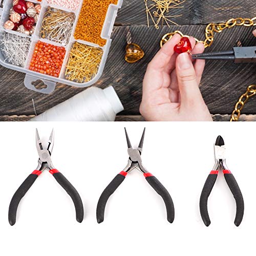 Pinces à bijoux KIMISS et mini-ciseaux 4,5 pouces pour création et perles