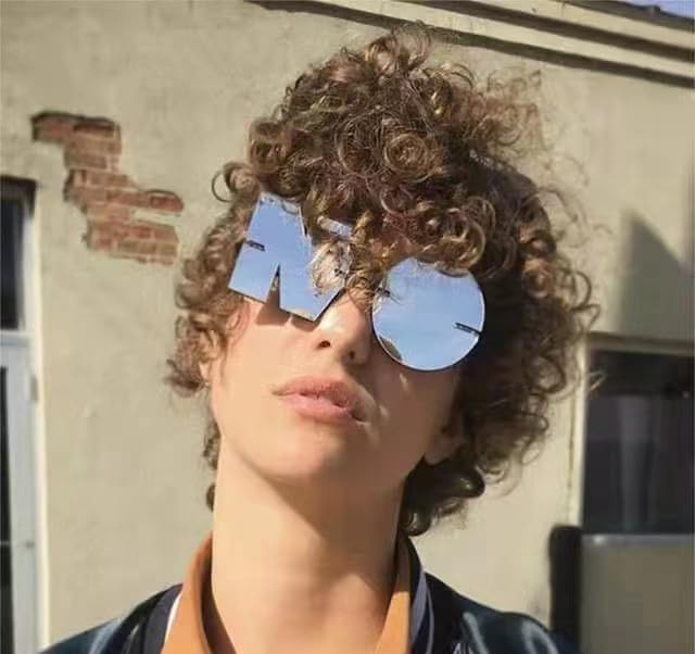 ENTHYI Letter NO Party Rimless Irregular Design Sunglasses For Men/Women UV400 Streetwear Eyewears - Image 3