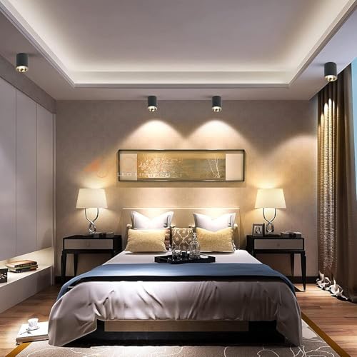 Image of JACKAL 20W LED Warm White Round Surface Ceiling Light | Cylindrical COB Downlight with Aluminium Body | Indoor Spot Light in Rose Gold Finish