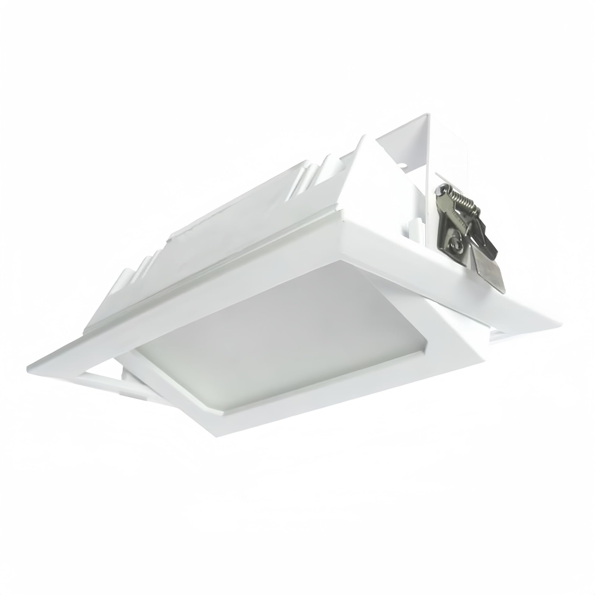ONSSI Foco Proyecto de Techo LED 36W 3600lm, Rectangular 240x150 mm, (CCT Cambio en Blanco-Neutro-Cálido), Marco Blanco Empotrado