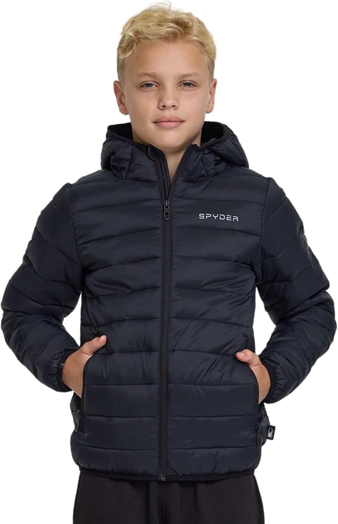 Boys Puffer Jacket - Packable Lightweight Hooded Winter Coat