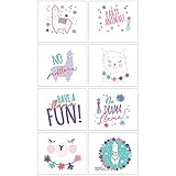amscan'Llama Fun' Assorted Party Favor Tattoos, 8 Ct, Multicolor