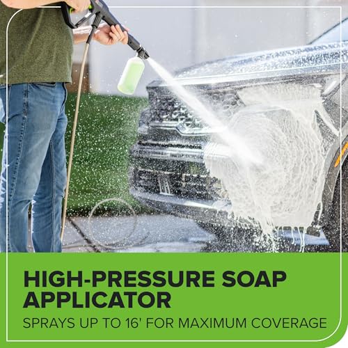 Greenworks 1900 PSI (SGS Certified) 1.2 GPM 13Amp Portable Compact Electric Pressure Washer, Power Washer for Cars, Driveways, Patios, Patio Furniture & Around Pools thumbnail 7