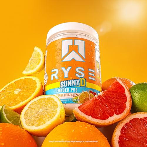Image of RYSE Loaded Pre Workout Powder - SunnyD Tangy Original - Daily Pre-Workout for Men & Women with 300mg Caffeine, Beta Alanine, and Citrulline for Pump, Focus, and Energy - 30 Servings