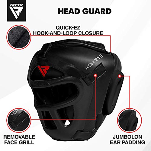 RDX Headgear for Boxing, MMA Training, Head Guard with Removable Face