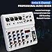 6-Channel Audio Mixer with 99 Sound Effects for PC,Portable Sound Mixing Console with BT USB Recording Input for Live Streaming,Podcasting,DJ Show