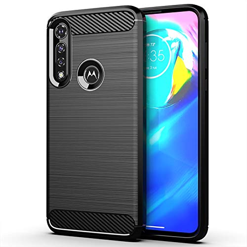 Bereajoy for Moto G Power Case，Anti-Fingerprint and Anti-Drop Carbon Fiber Design, Soft TPU
