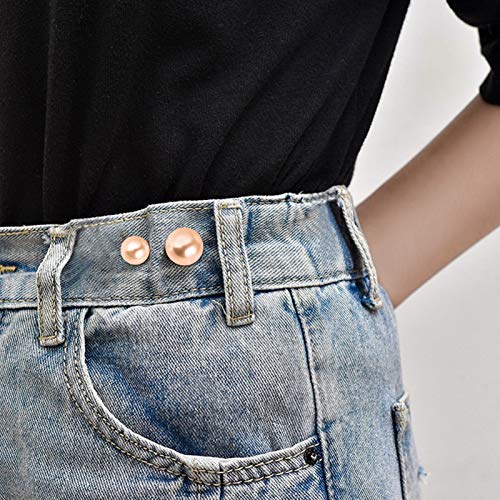 Broche de pérolas sintéticas ExCEART 6 peças com broche de pérola sintética, suéter feminino, botões