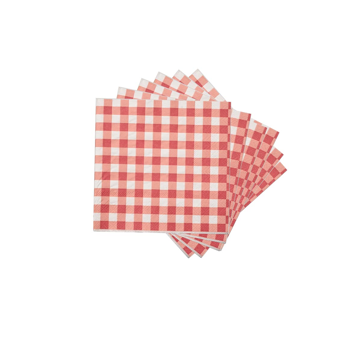 Concession Essentials Red Cocktail Napkins - 100 Count 5x5 Inch 2-Ply Disposable