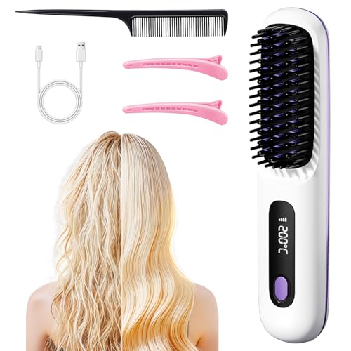 Cepillo alisador de cabello inalámbrico portátil Go Brush Pro miniatura 1