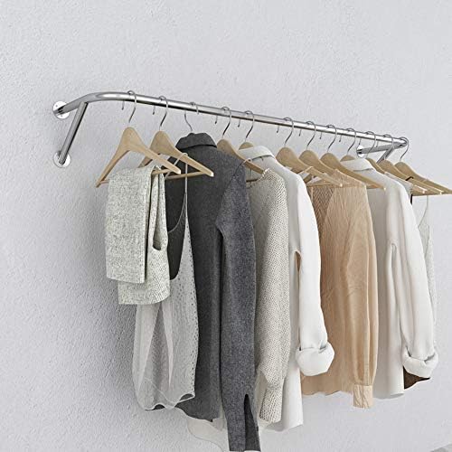 Industrial Pipe Wall-Mounted Clothing Rack, Metal Clothes Display Rack for Retail & Home Use, Laundry Drying Rack, Stylish Organizer for Closets, Balconies & Boutiques